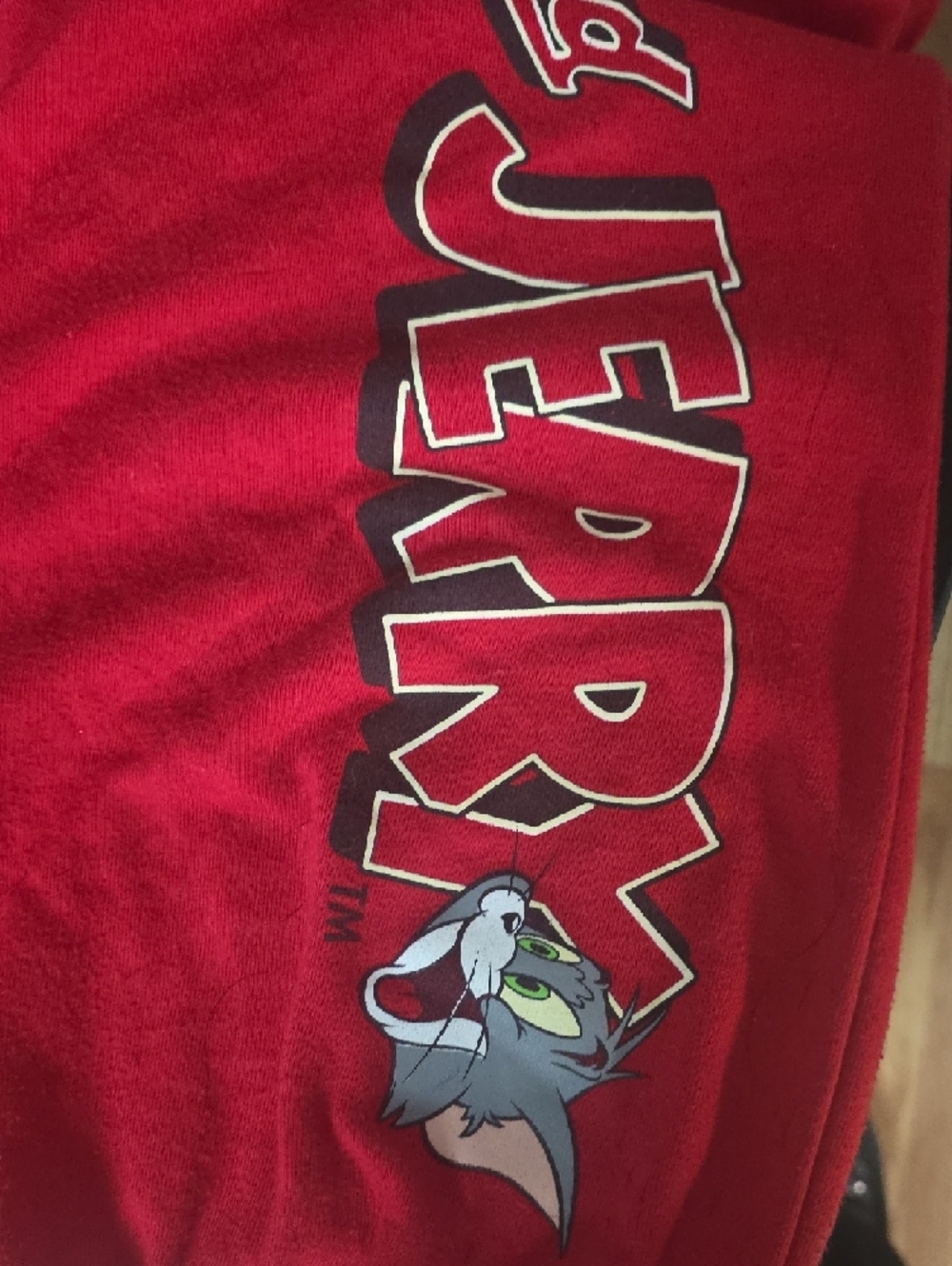 Red Tom and Jerry Graphic Sweatpants - Picture 4 of 4
